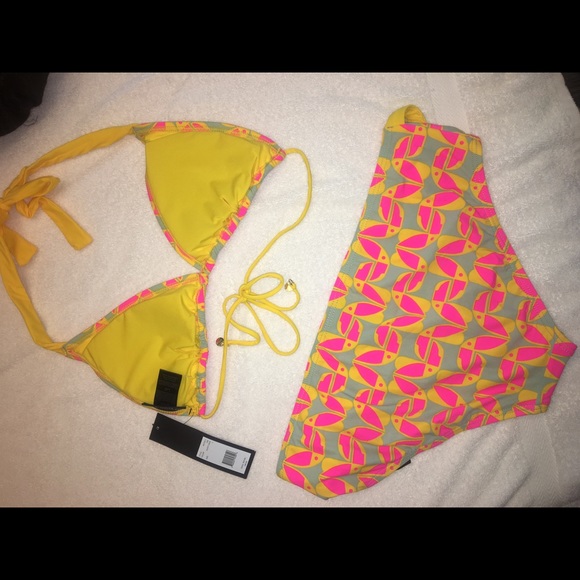 Marc by Marc Jacobs yellow & pink bikini 2-piece - Picture 5 of 7